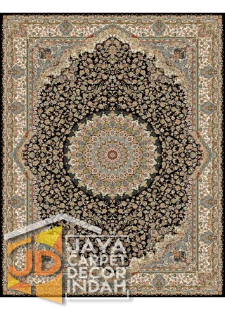 Karpet Permadani Solomon 700 Reeds Deniz Black 3610 ukuran 120x160,160x230, 200x300, 250x350, 300x400